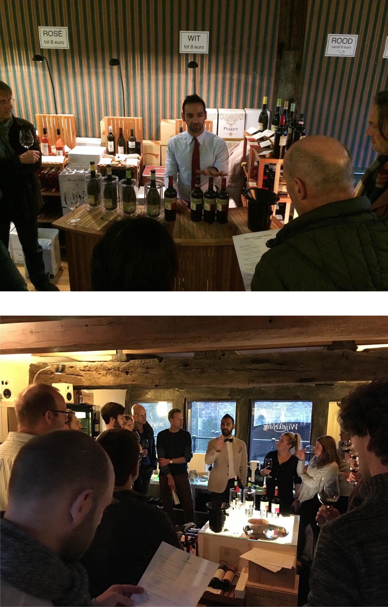 © Pandora's Bottle (2014) De Emè is altijd een favoriet bij wijnproeverijen. Antonio in onze oude winkel in 2014 en 2016.